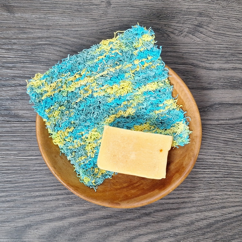 Mini Scrub Cloth, Hand Knit